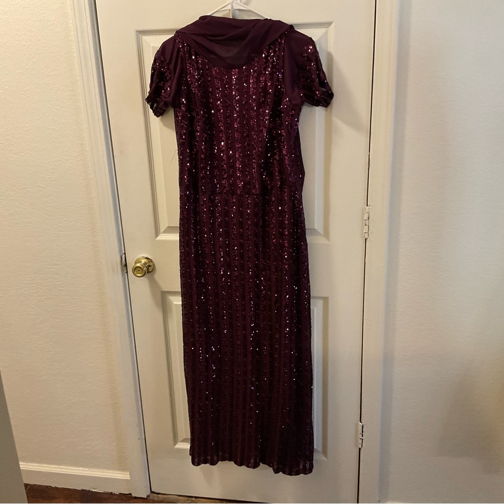 Elegant Purple Sequin Dress